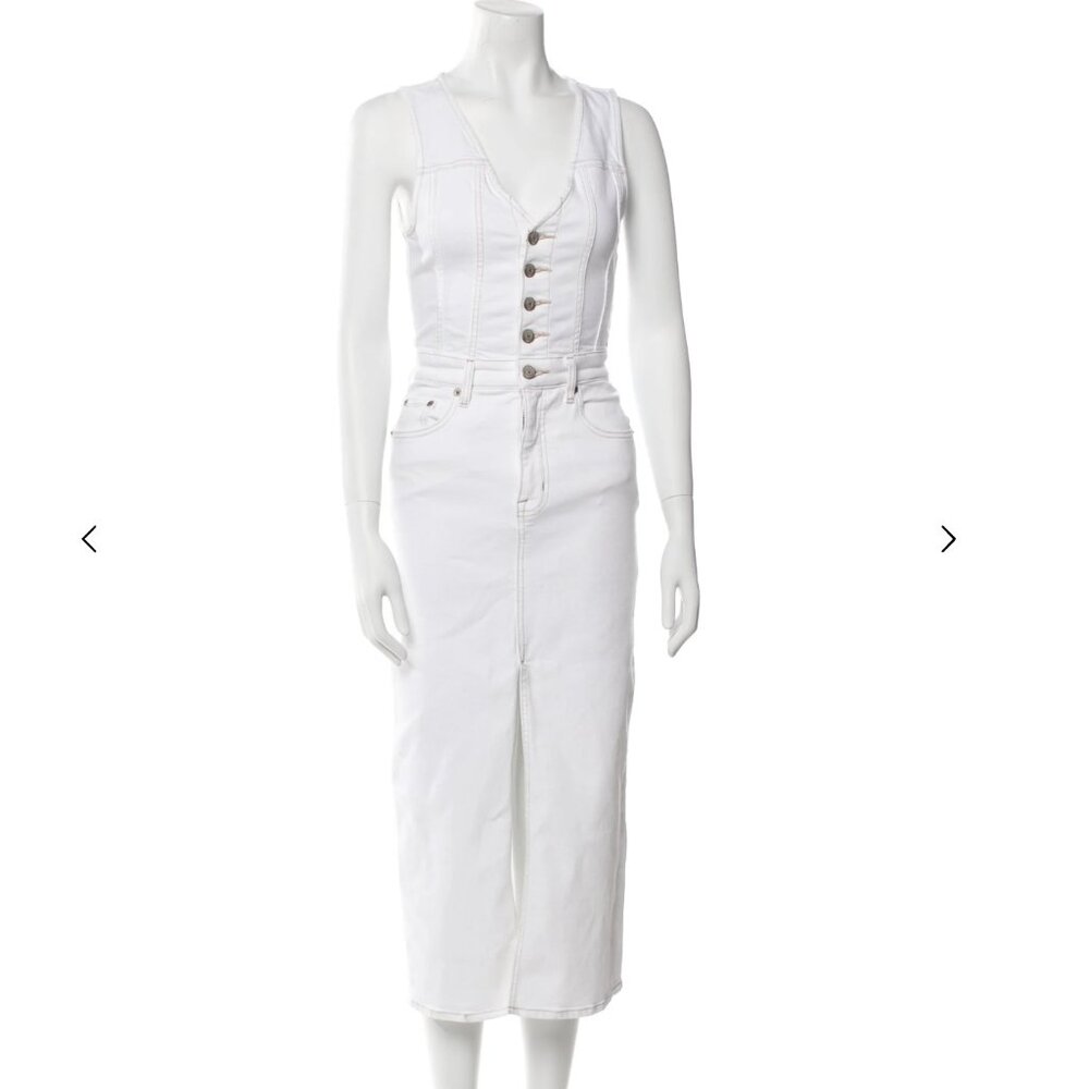 Pistola White Denim Skirt One Piece